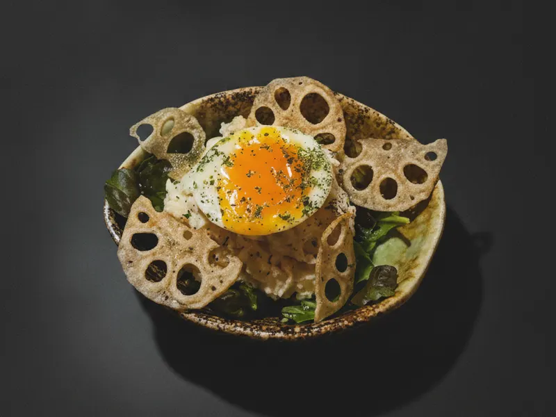 半熟卵のポテトサラダ