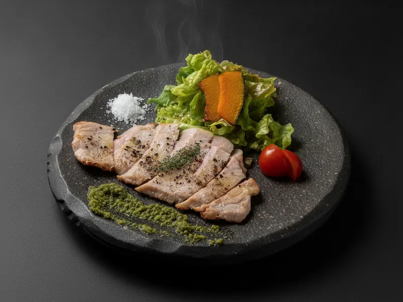 群馬産福豚のペッパーステーキ