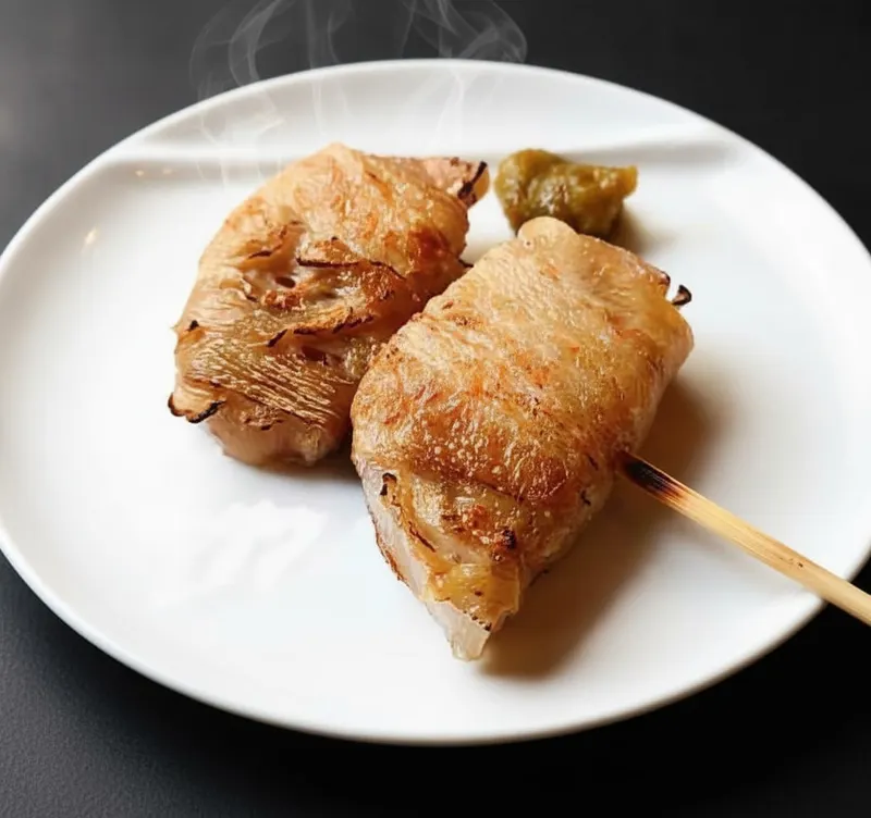 山芋の豚巻　ガーリックバター醤油