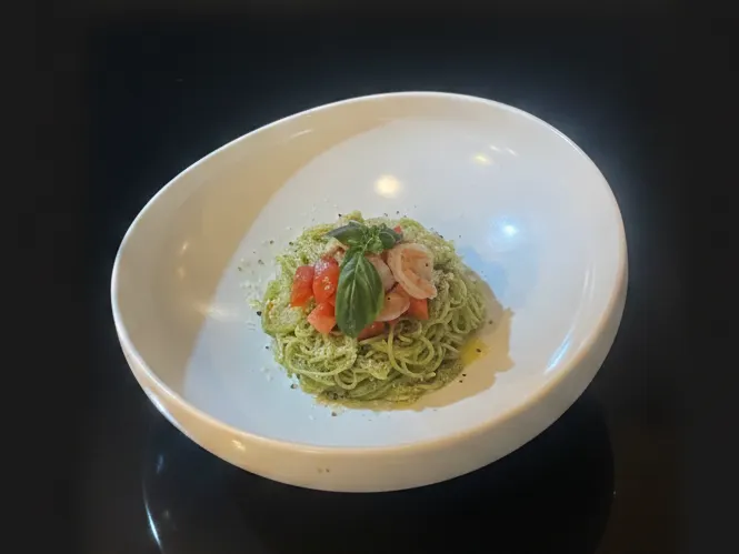 海老とあさりのバジルパスタ