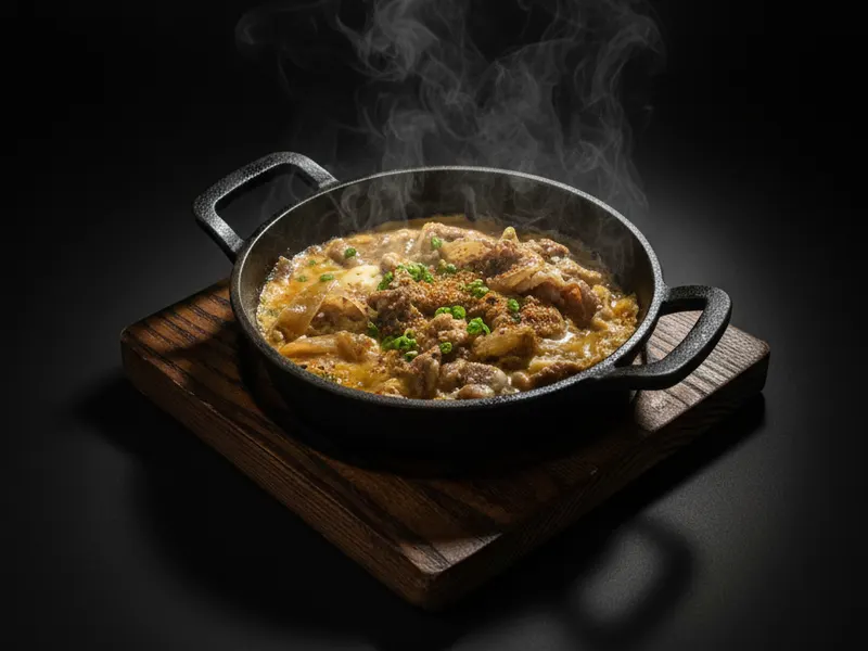 牛丼あたまの卵とじ