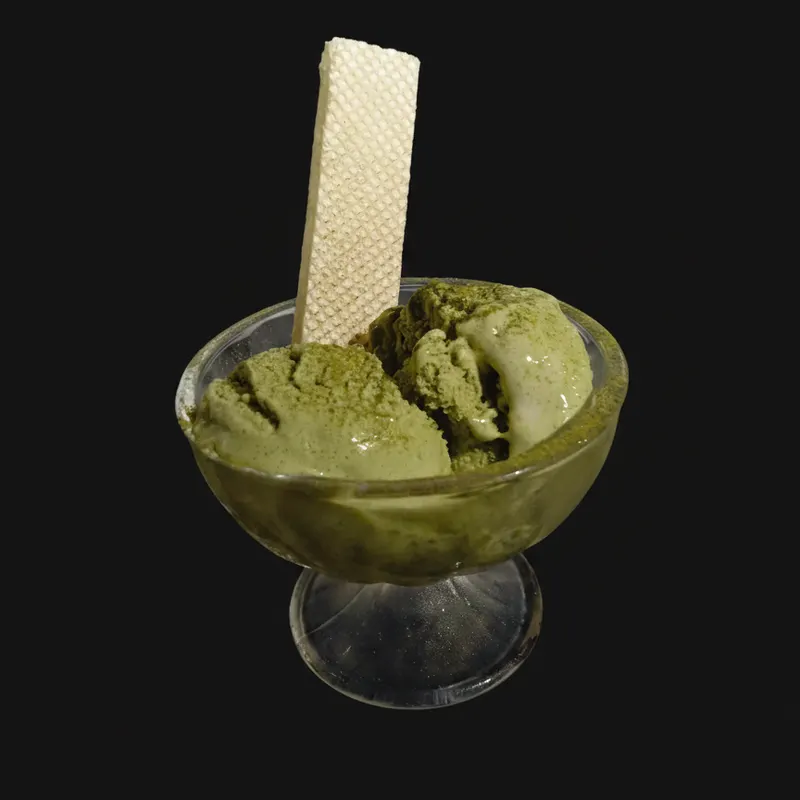 濃い抹茶の自家製アイス
