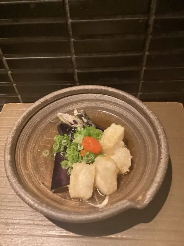 茄子とおもちの揚げ出し