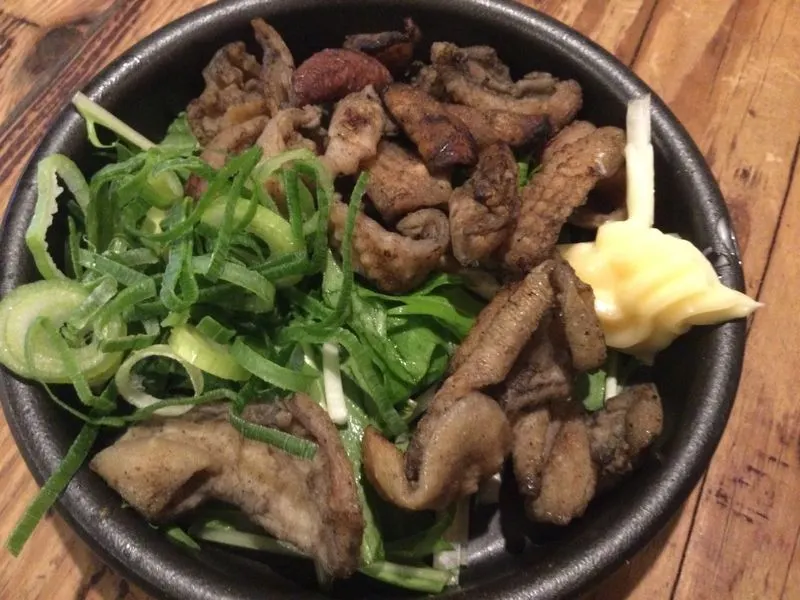 薩摩知覧鶏　コリコリ鶏皮の柚子胡椒ポン酢焼き