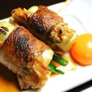 白葱ときのこの牛すき焼き