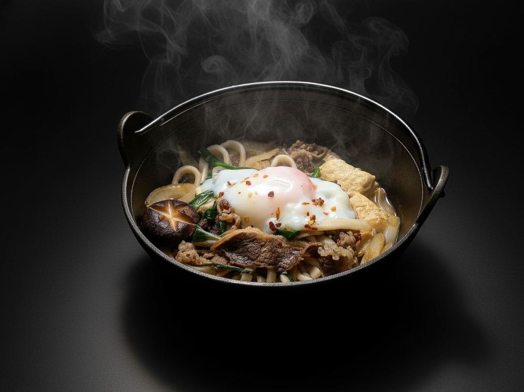 Mì udon sukiyaki bò